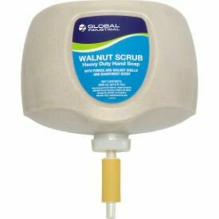 KUTOL PRODUCTS Global Industrial„¢ Walnut Scrub Heavy Duty Hand Cleaner, Rainforest Scent, 2L Refill - 4/Case 641455